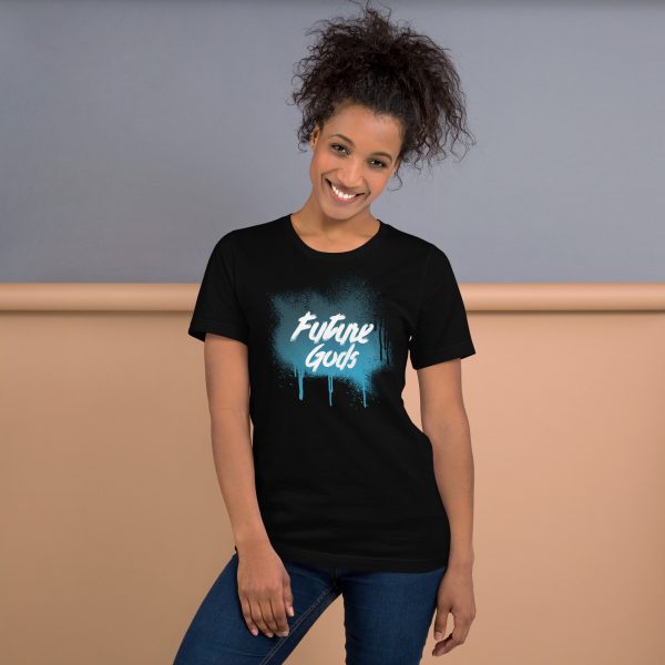 Future Gods Graffiti T-Shirt/Gradient Cyan - Image 4