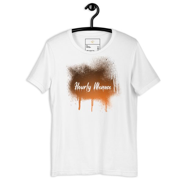 Hourly Menace Graffiti T-shirt/Gradient Orange - Image 4
