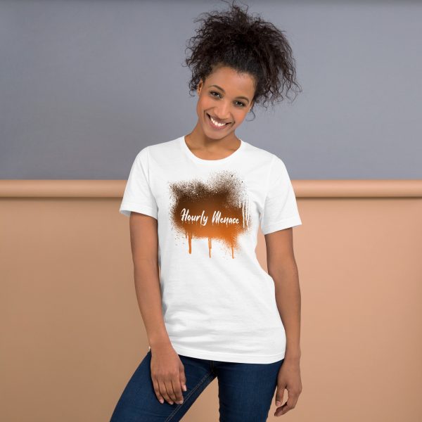 Hourly Menace Graffiti T-shirt/Gradient Orange - Image 5